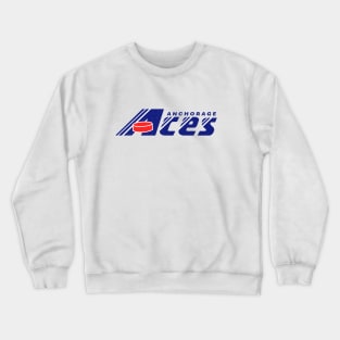 Defunct Anchorage Aces PSHL Hockey 1989 Crewneck Sweatshirt